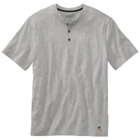 40 Grit Men's Grey Heather Short Sleeve Henley T-Shirt