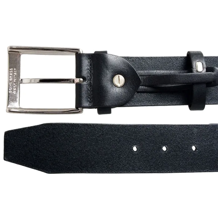 40 mm Bridle Leather Belt Black