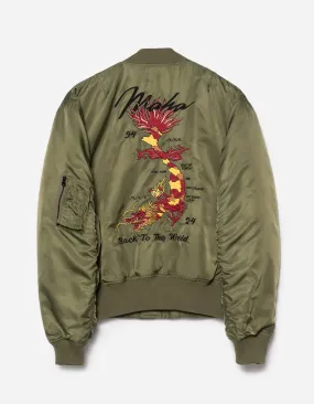 5247 Tour Dragon Map MA1 Jacket Olive OG-107F