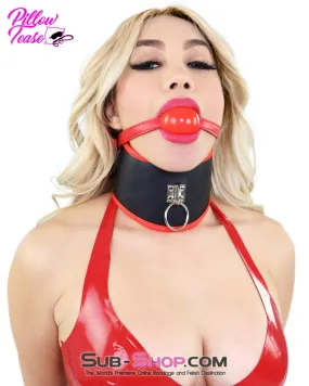 6886DL      Large Red Rubber Ballgag on Red Strap