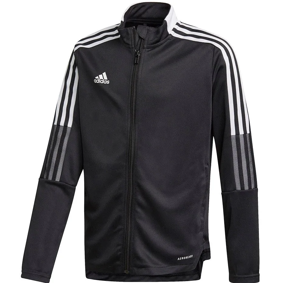 Adidas Tiro 21 Track Jacket Youth Sweatshirt Black Gm7314 116Cm