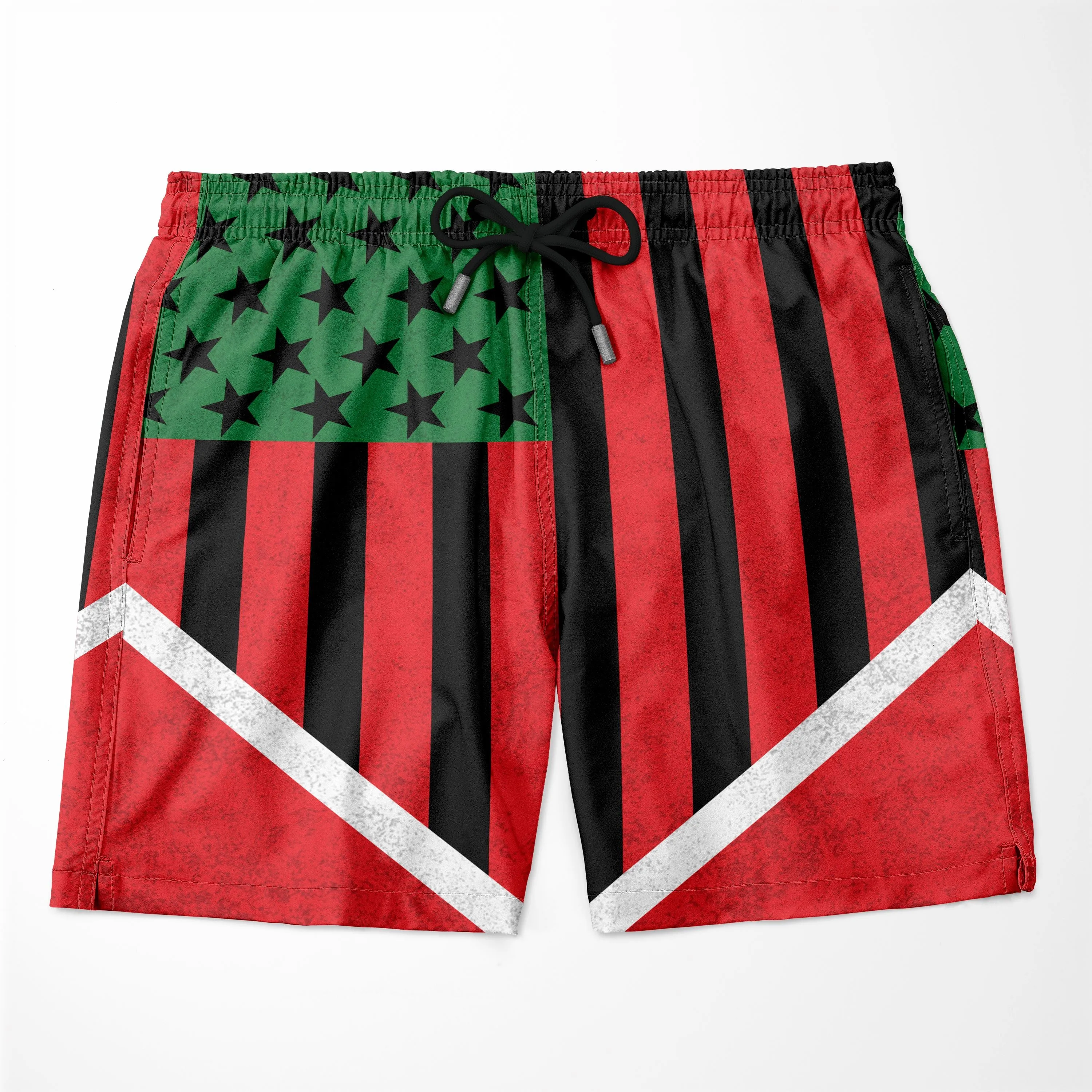 African American Flag 2 T-shirt and Shorts Set