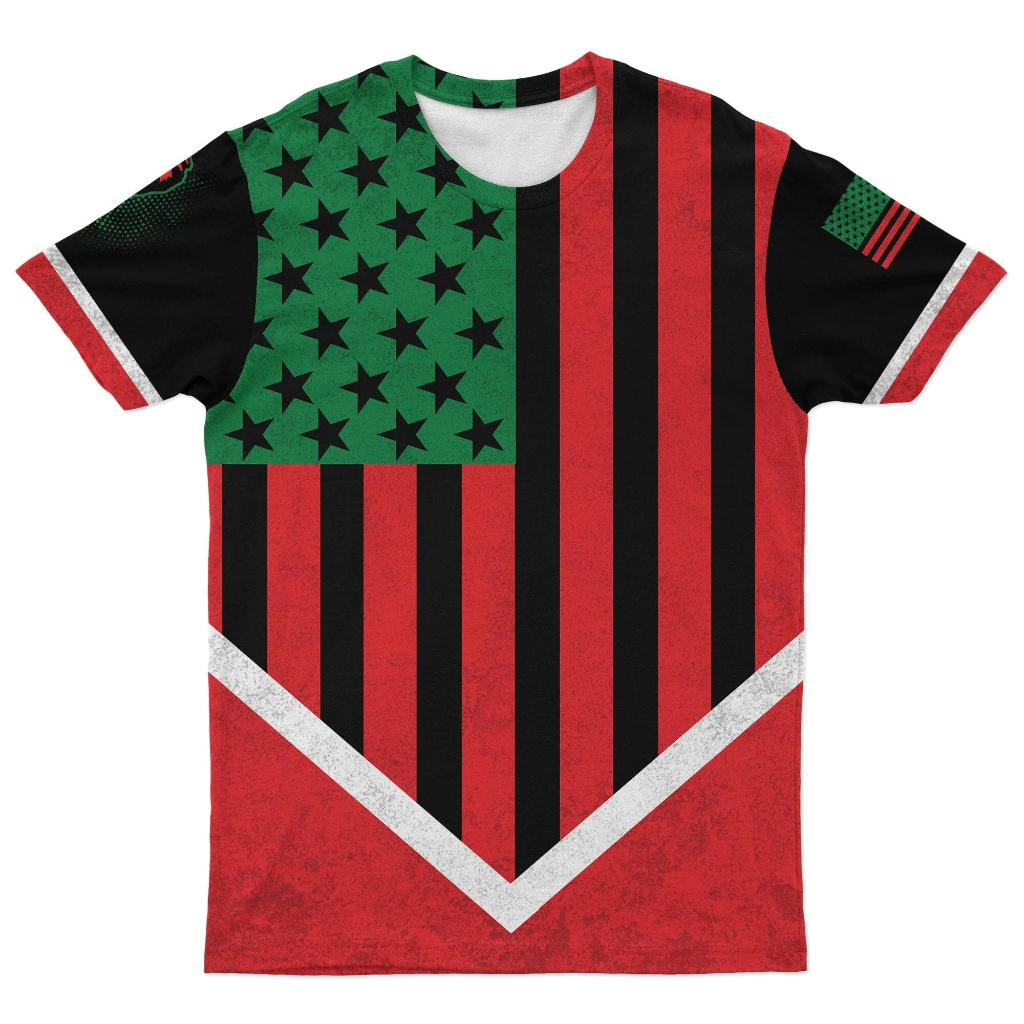 African American Flag 2 T-shirt and Shorts Set