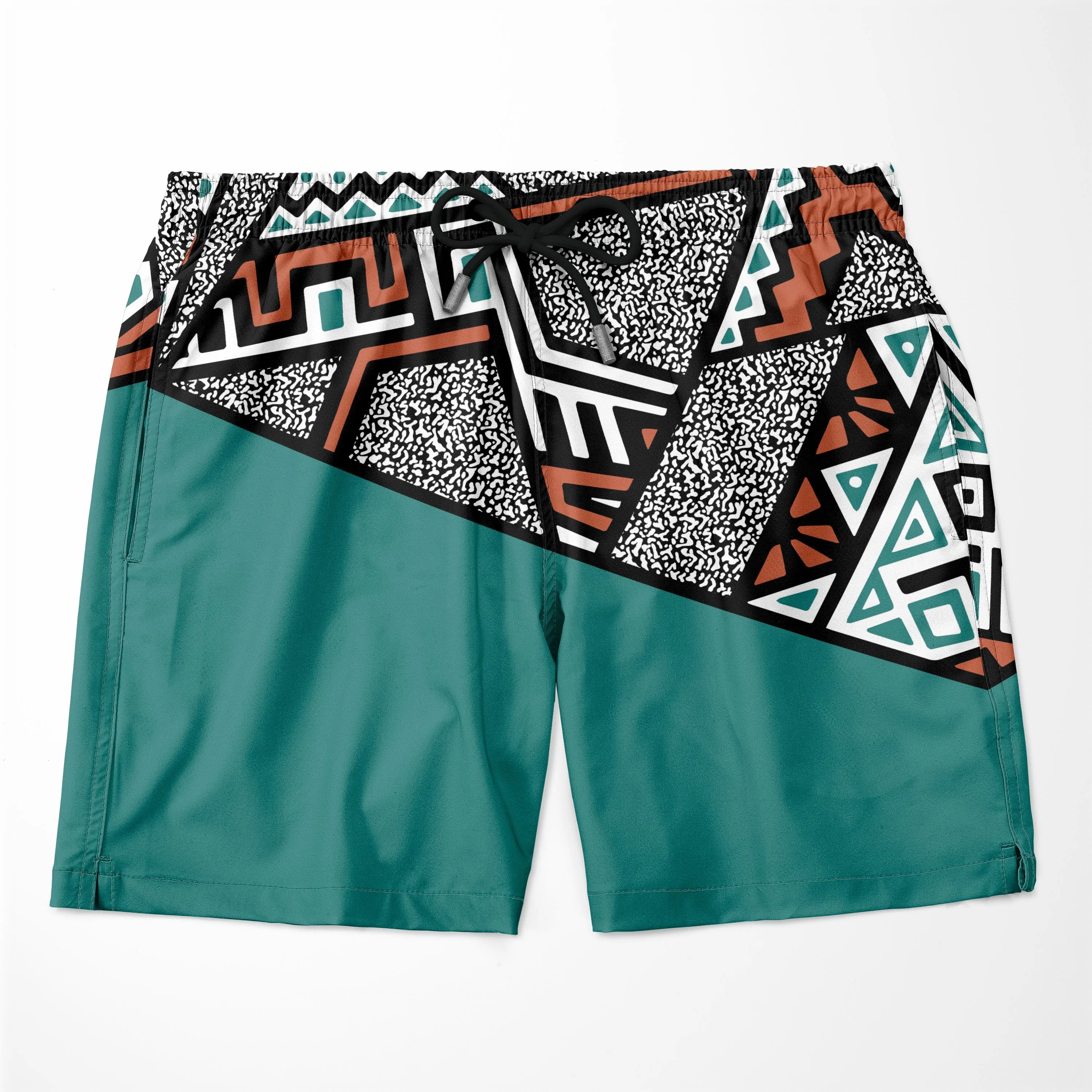 African Geometric Pattern T-shirt and Shorts Set