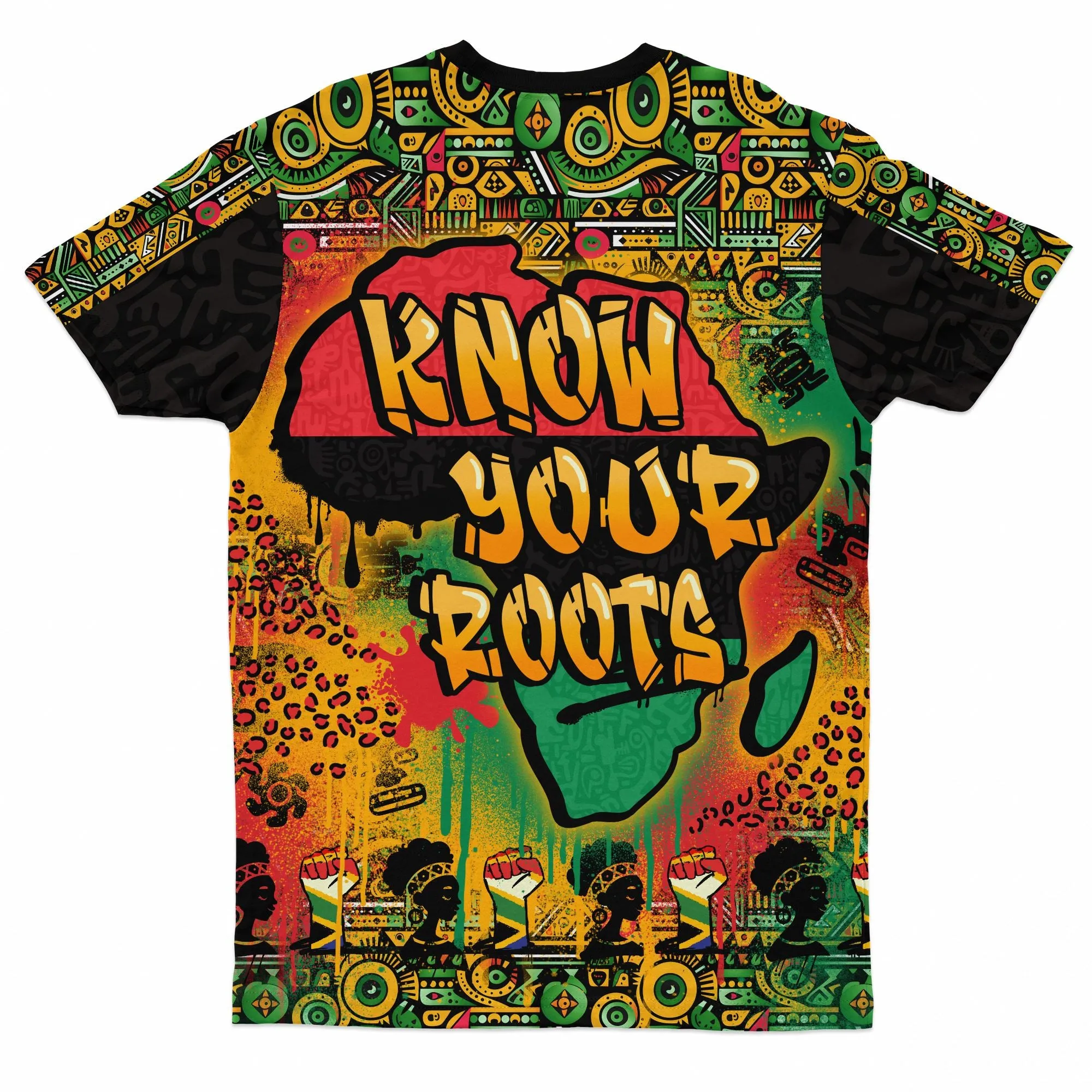 African Map Graffiti T-shirt and Shorts Set