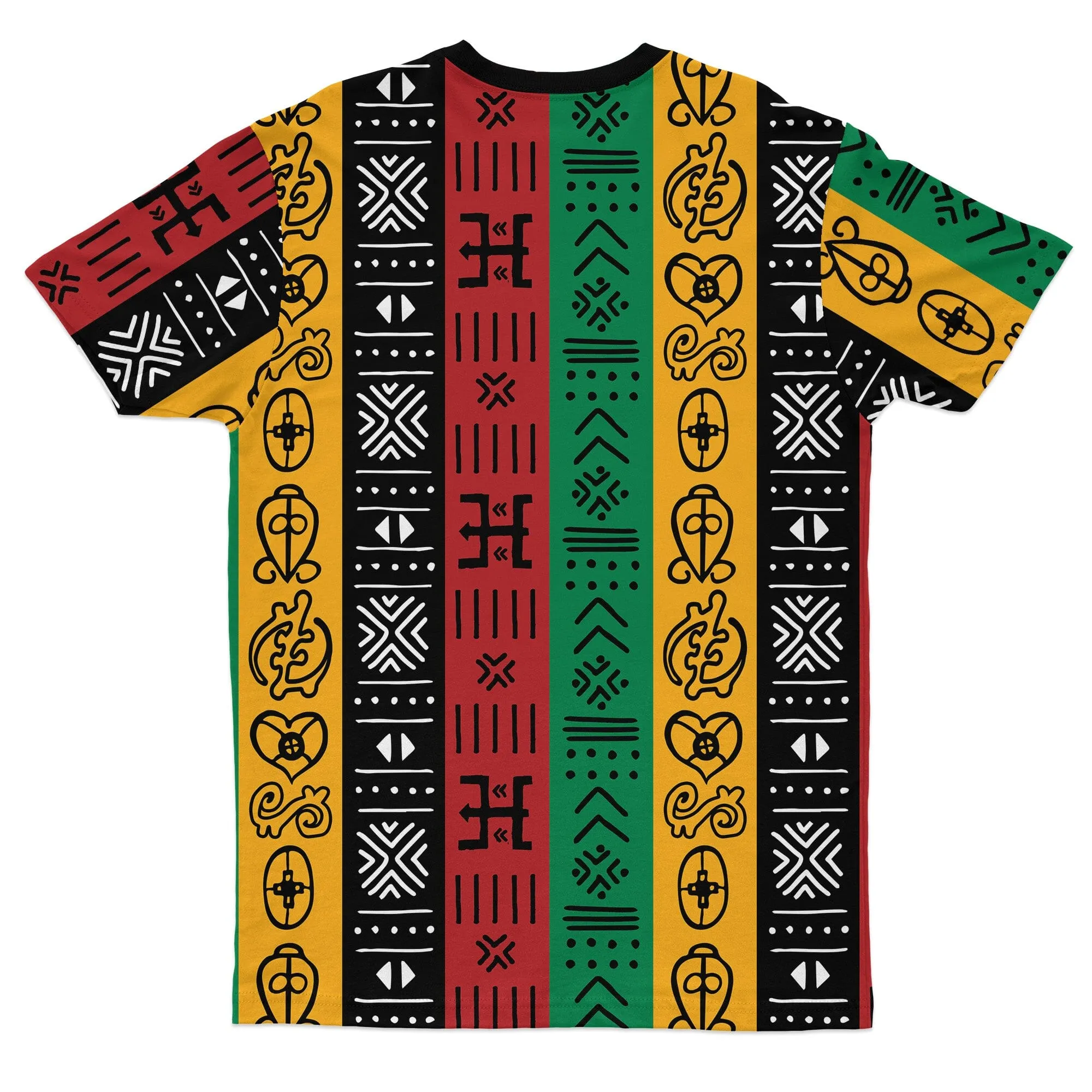 African Symbols In Pan-African Colors T-shirt And Shorts Set