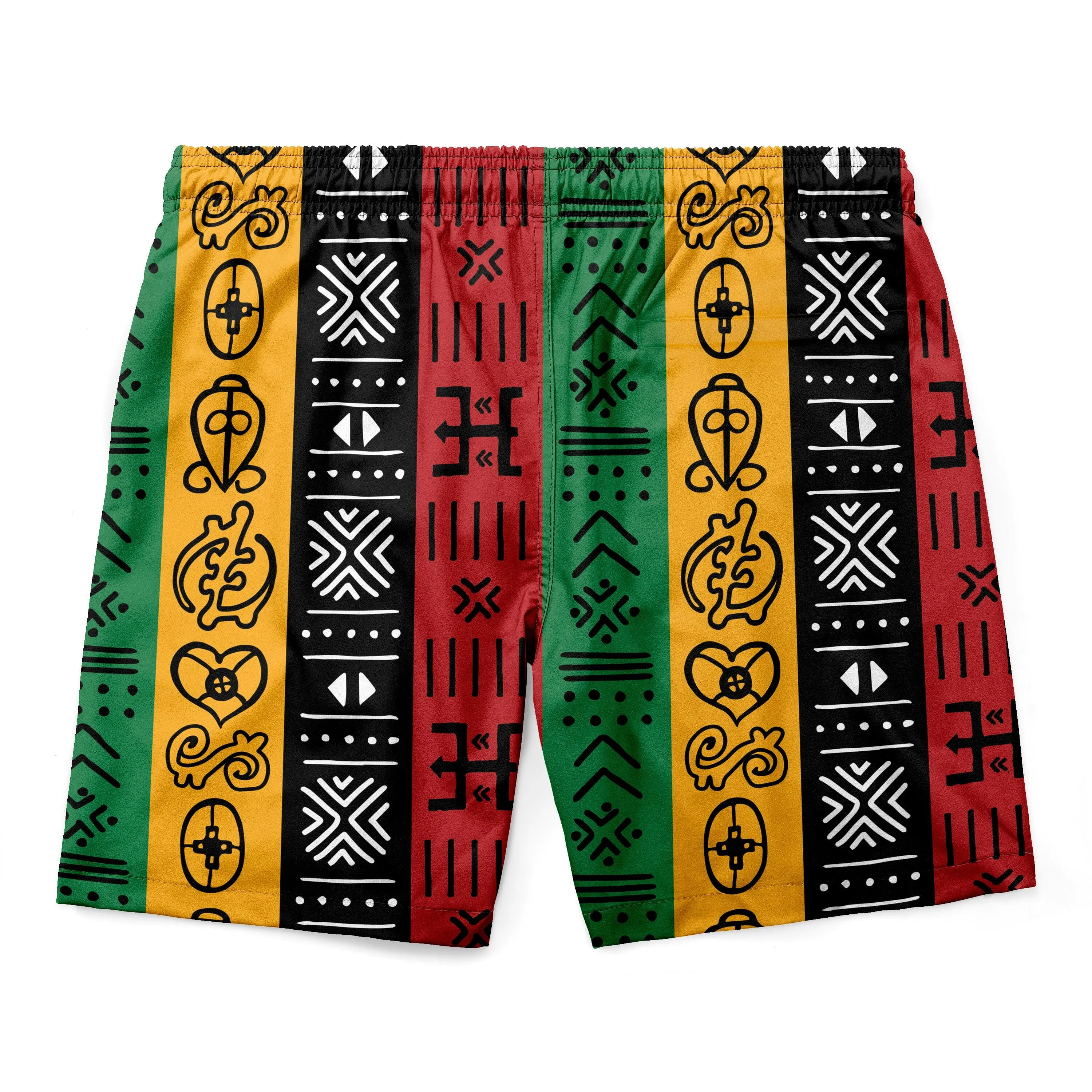 African Symbols In Pan-African Colors T-shirt And Shorts Set