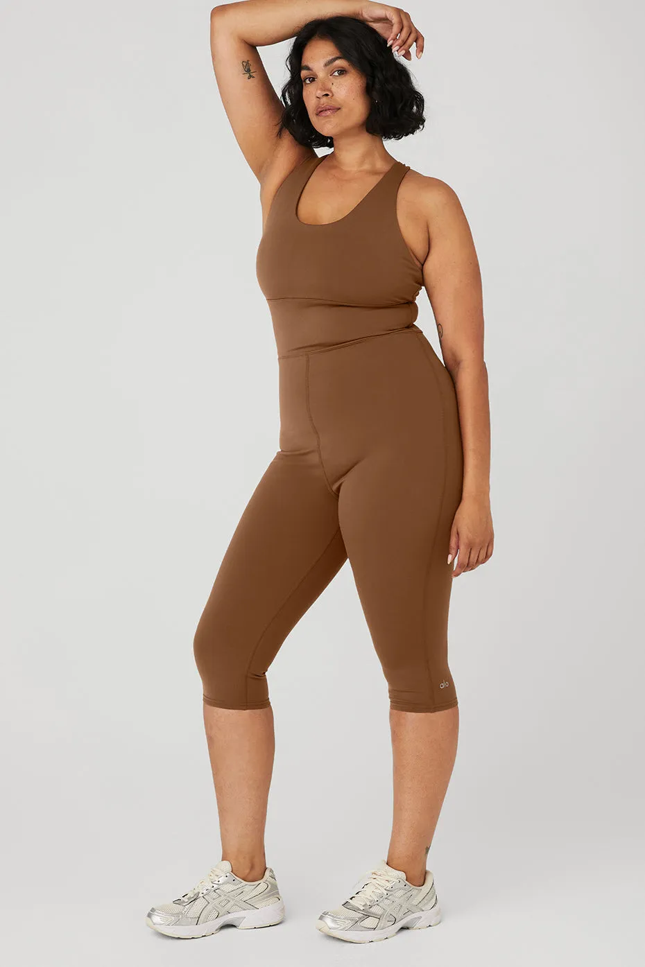 Airbrush Physique Onesie - Cinnamon Brown