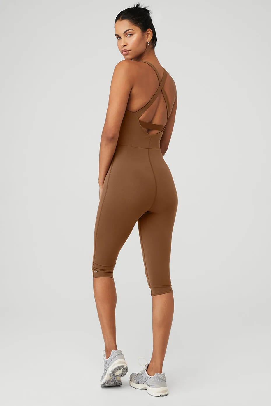 Airbrush Physique Onesie - Cinnamon Brown