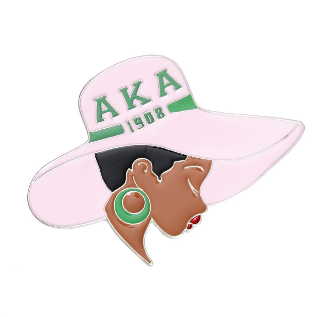 AKA Pink and Green Greek Letter Hat Pin Alpha Kappa Alpha Inspired