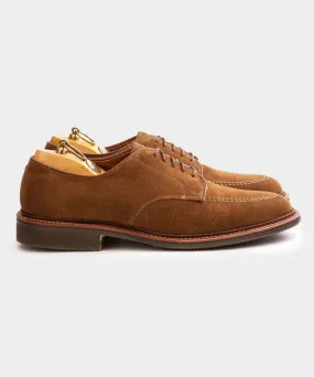 Alden Mocc Toe Derby Blucher in Snuff Suede