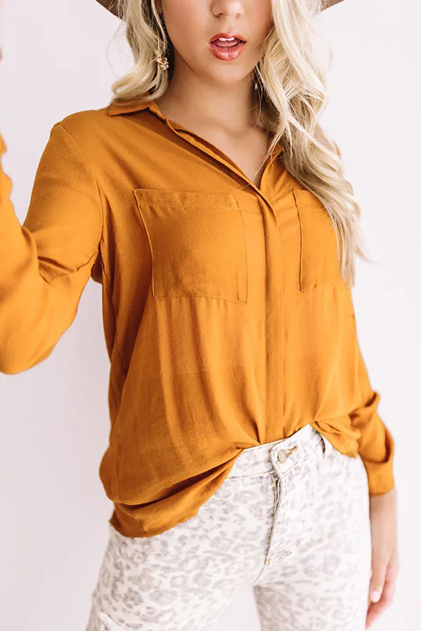 All Business Shift Top in Pumpkin Spice