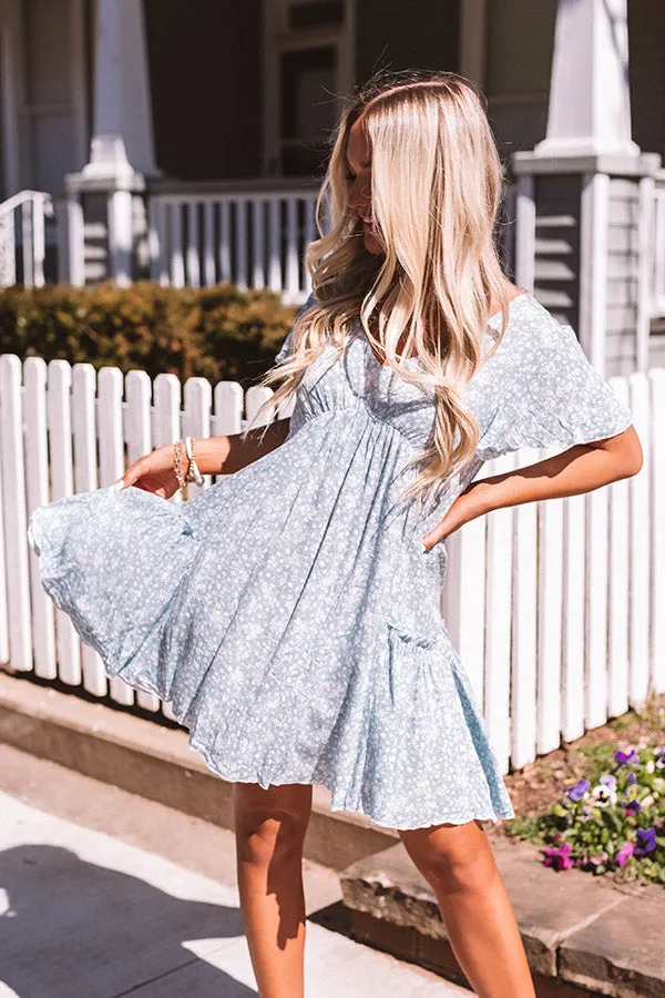 All Of My Love Babydoll Dress In Sky Blue