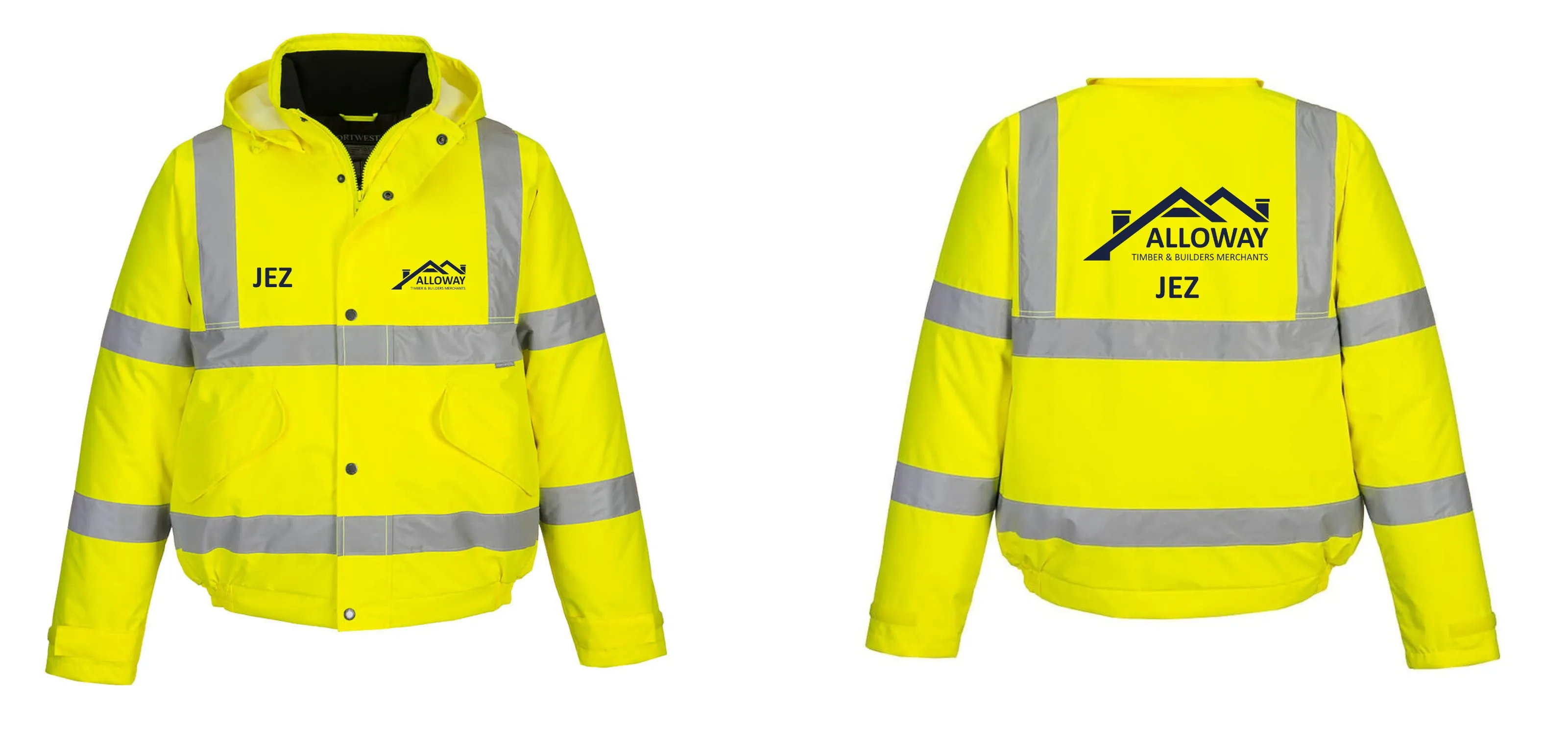 Alloway Hi Viz Bomber Jacket