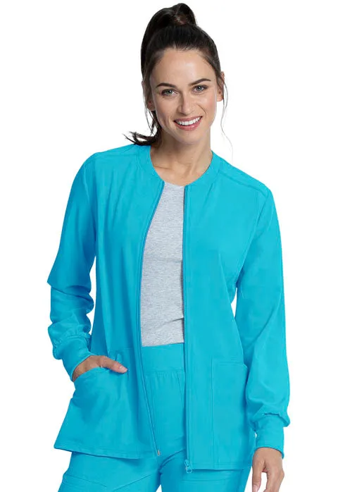 Allura by Cherokee Women's Zip Front Warm-Up Scrub Jacket CKA384