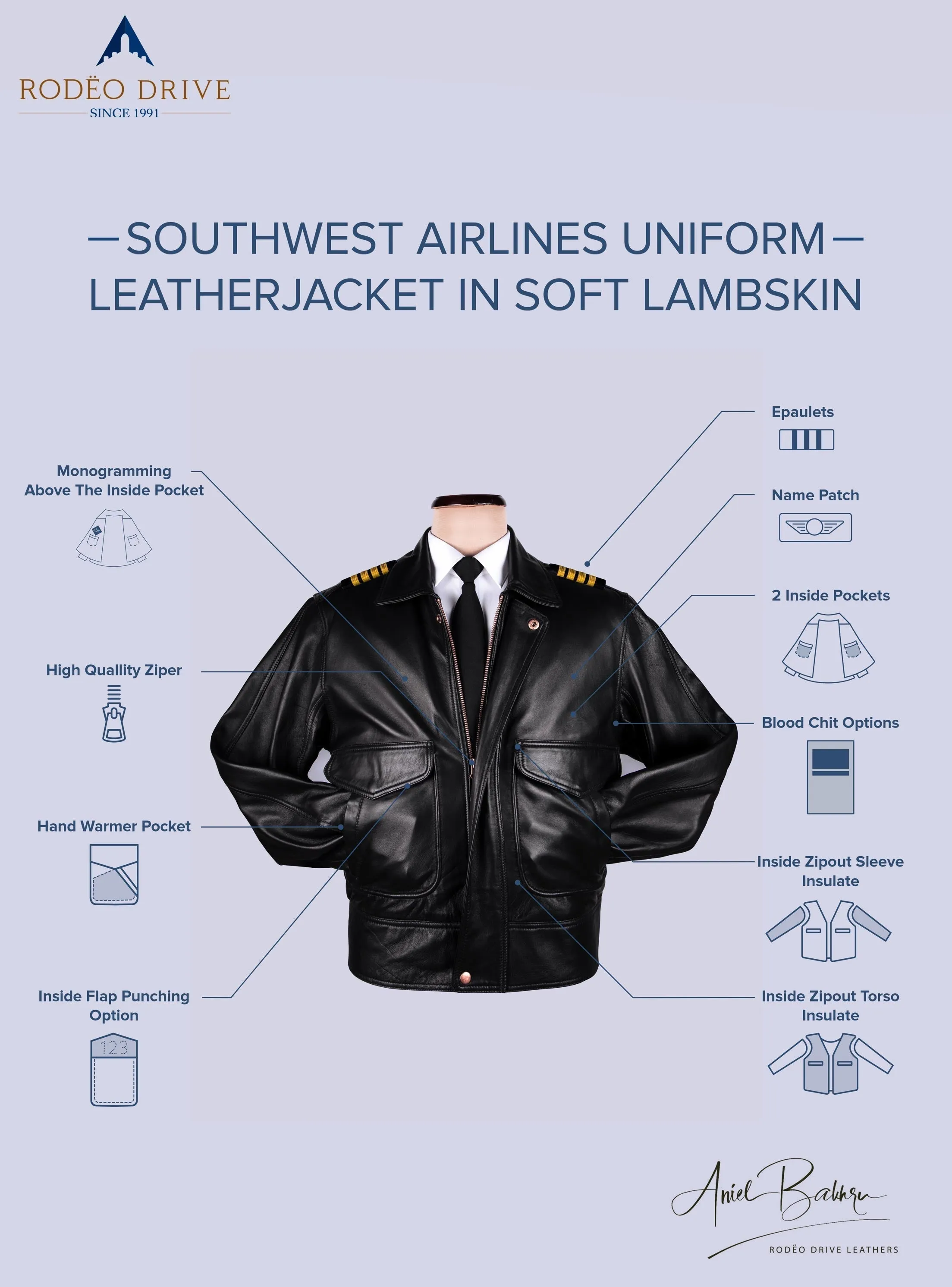 ATLAS UNIFORM LEATHER JACKETS MEN