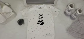 Baby Boy Onesie, Panda Design Onesie,  Star Design Onesie, 12 month Baby Boy Onesie, trendy onesie, Stylish Onesie, Trendy Bodysuit