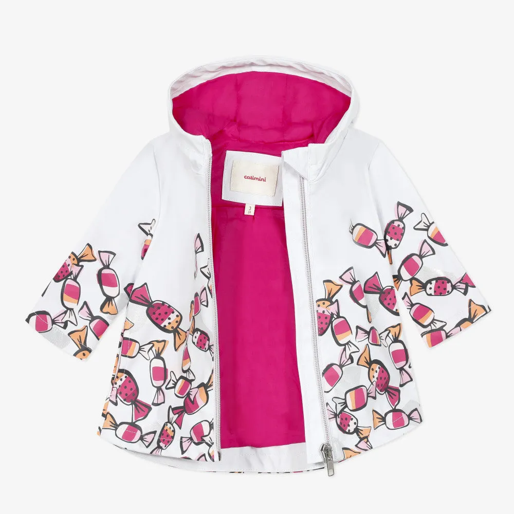 Baby girl candy printed raincoat