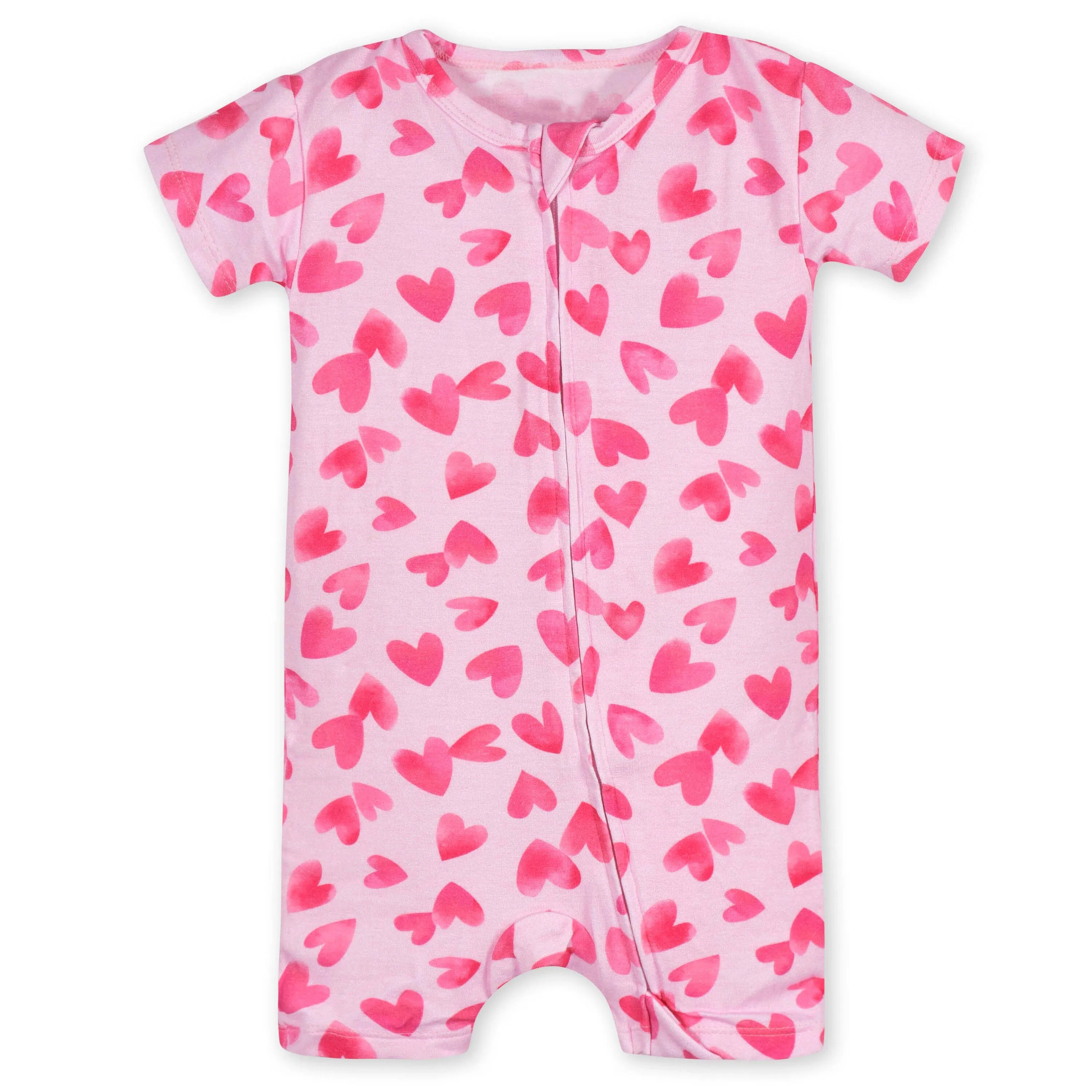 Baby Girls Heartfelt Buttery Soft Viscose Made from Eucalyptus Snug Fit Romper