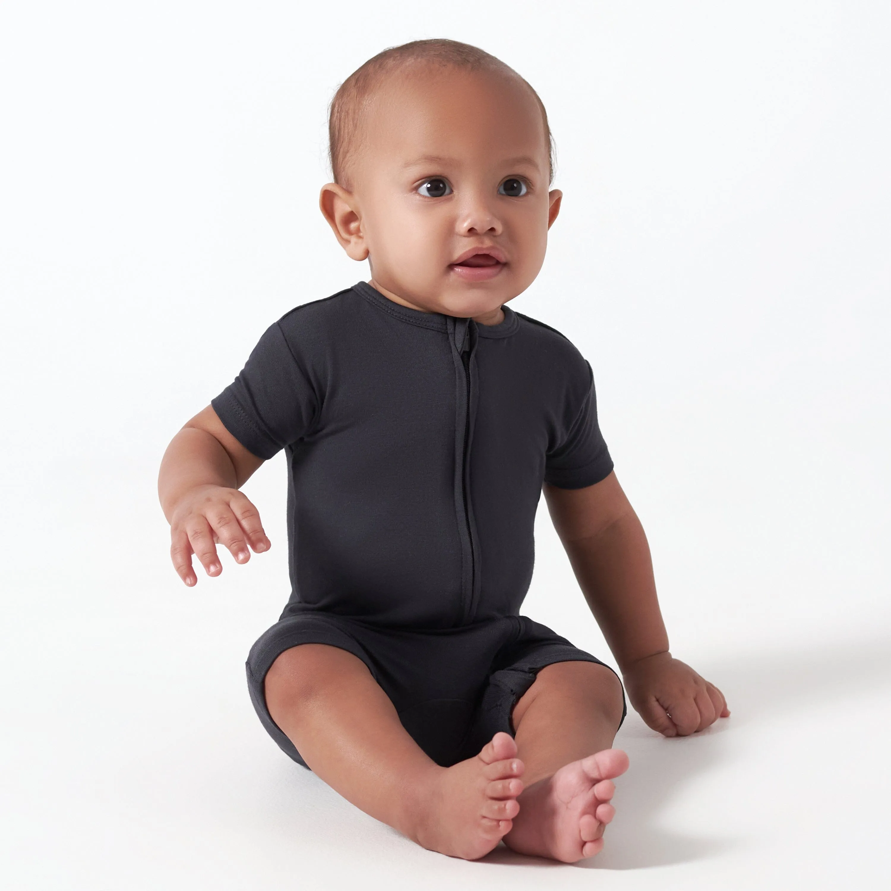 Baby Shadow Buttery Soft Viscose Made from Eucalyptus Snug Fit Romper