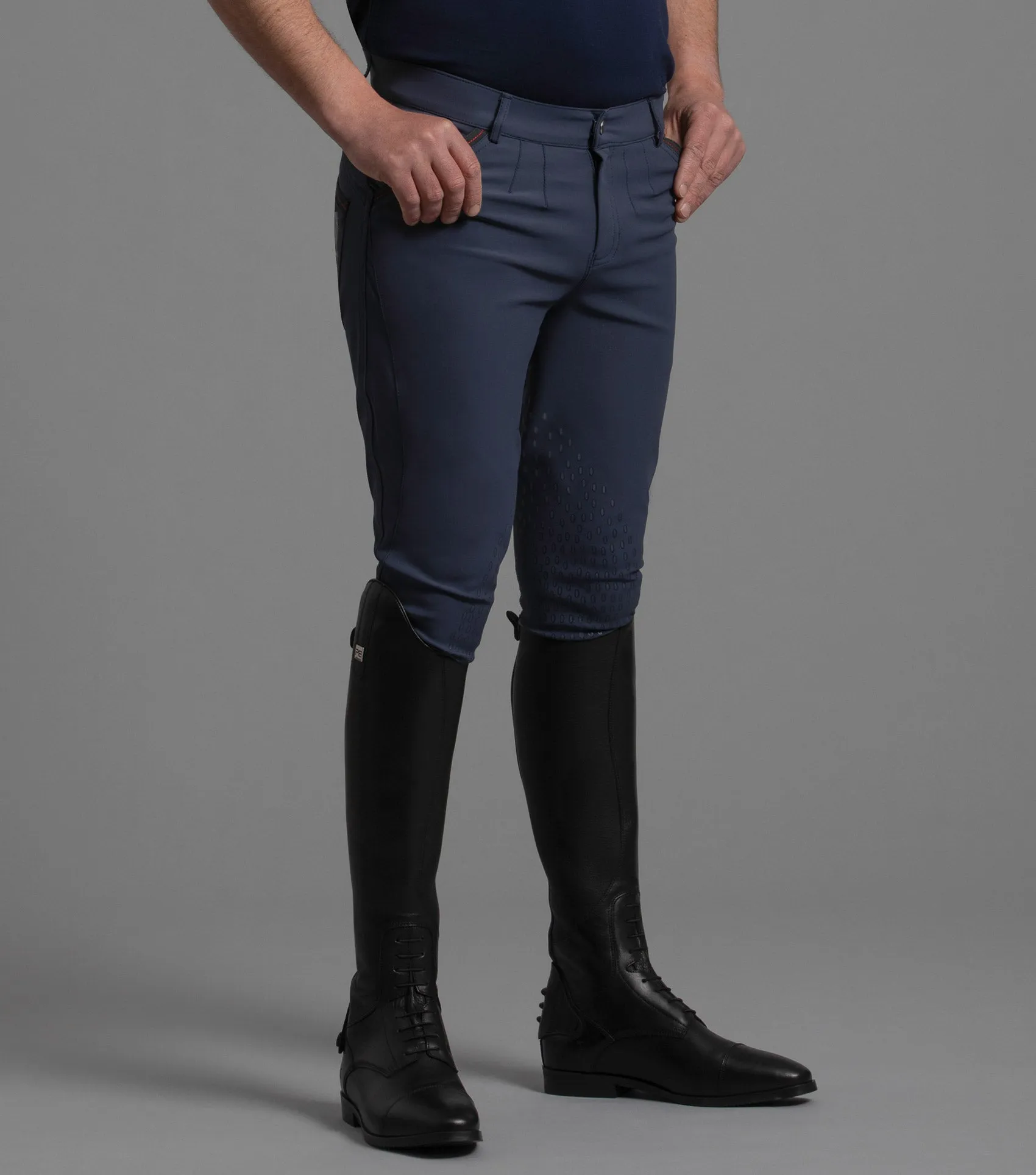 Barusso Men's Gel Knee Breeches Navy