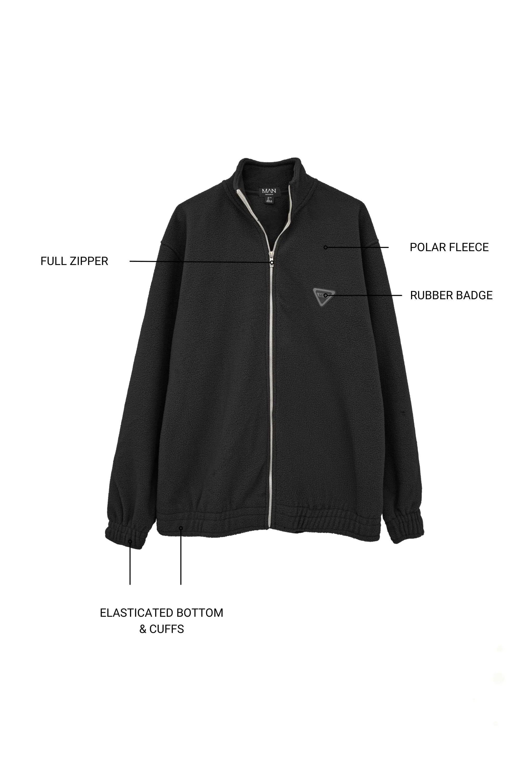 BHM Men's Oversized Polar Fleece Jacket