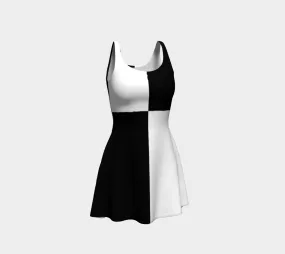 Black and White Flare Dress