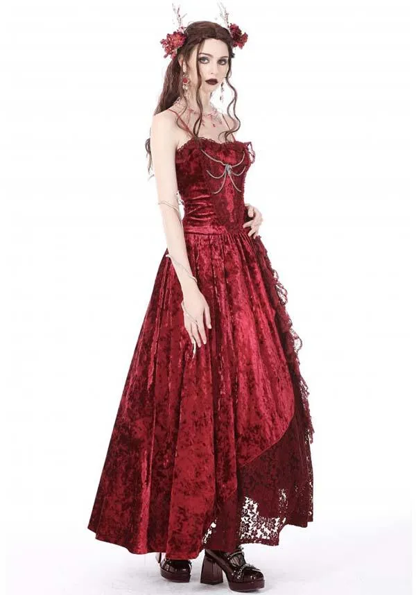 Blood Rose | VELVET MAXI DRESS