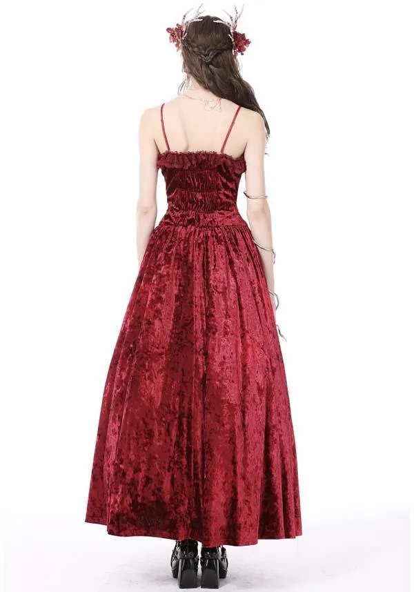 Blood Rose | VELVET MAXI DRESS