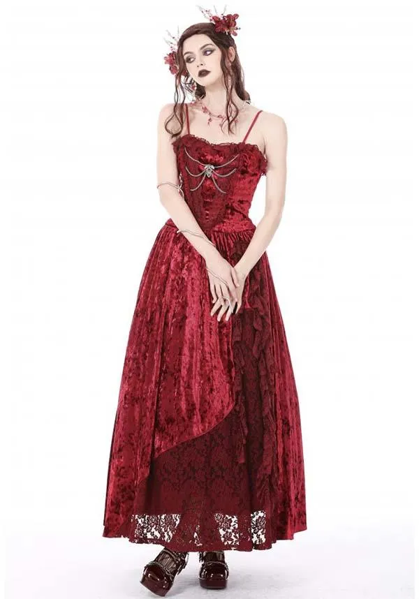 Blood Rose | VELVET MAXI DRESS