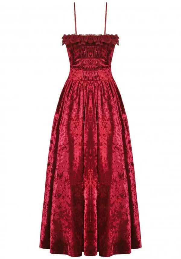 Blood Rose | VELVET MAXI DRESS