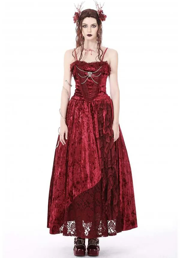 Blood Rose | VELVET MAXI DRESS