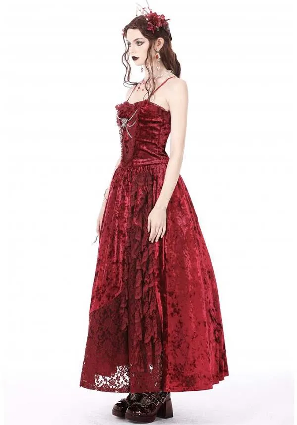 Blood Rose | VELVET MAXI DRESS