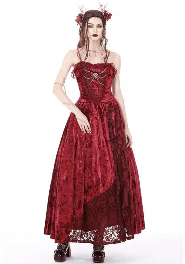 Blood Rose | VELVET MAXI DRESS