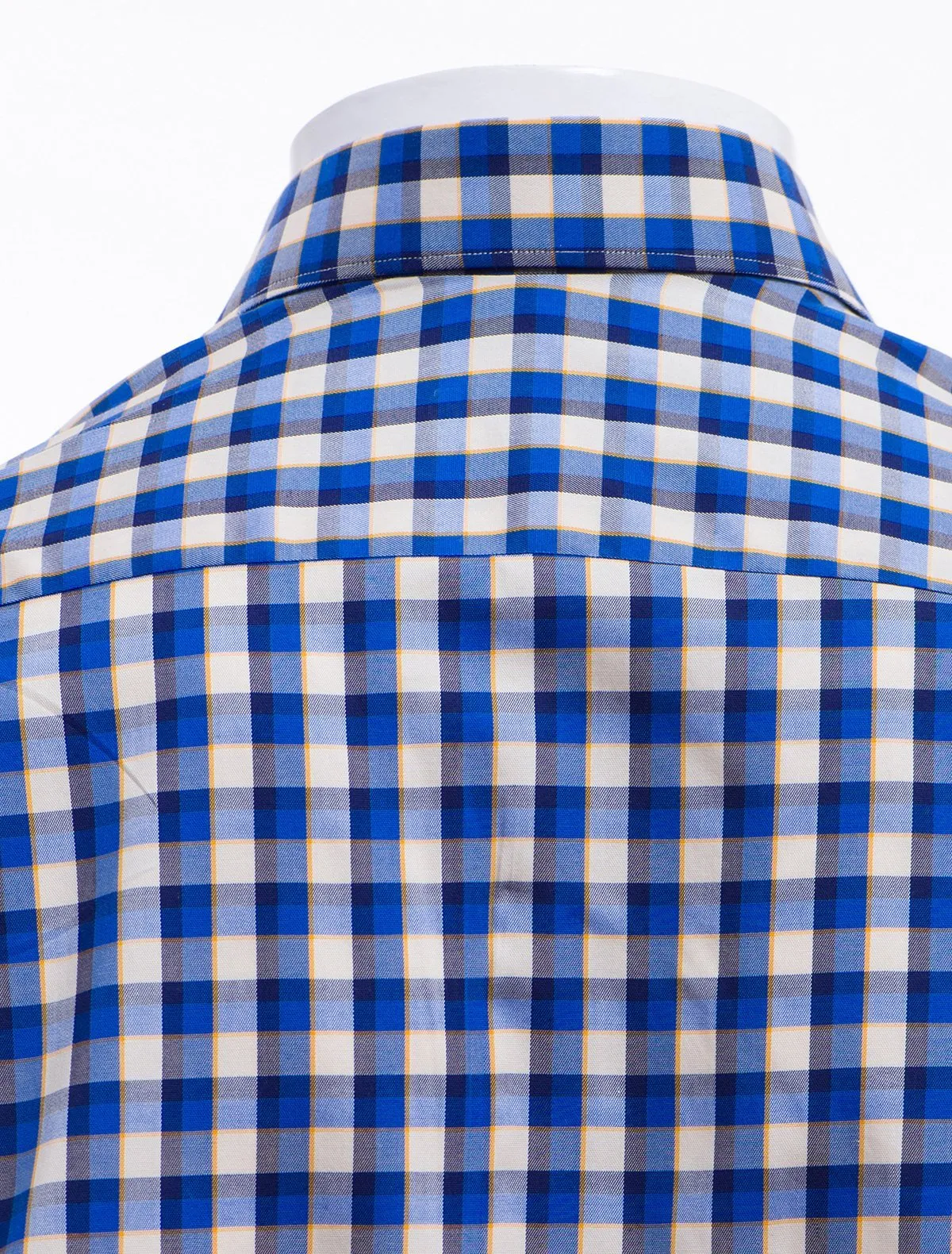 BLUE- BEIGE GINGHAM SHIRT