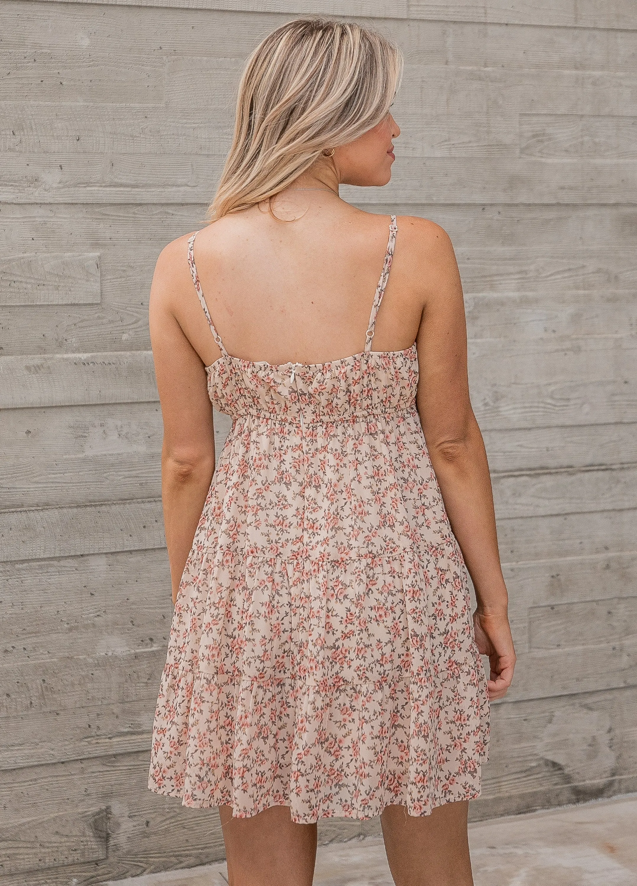 Blush Floral Babydoll Dress