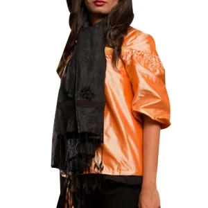 Bombay Burnt Orange Silk Jacket