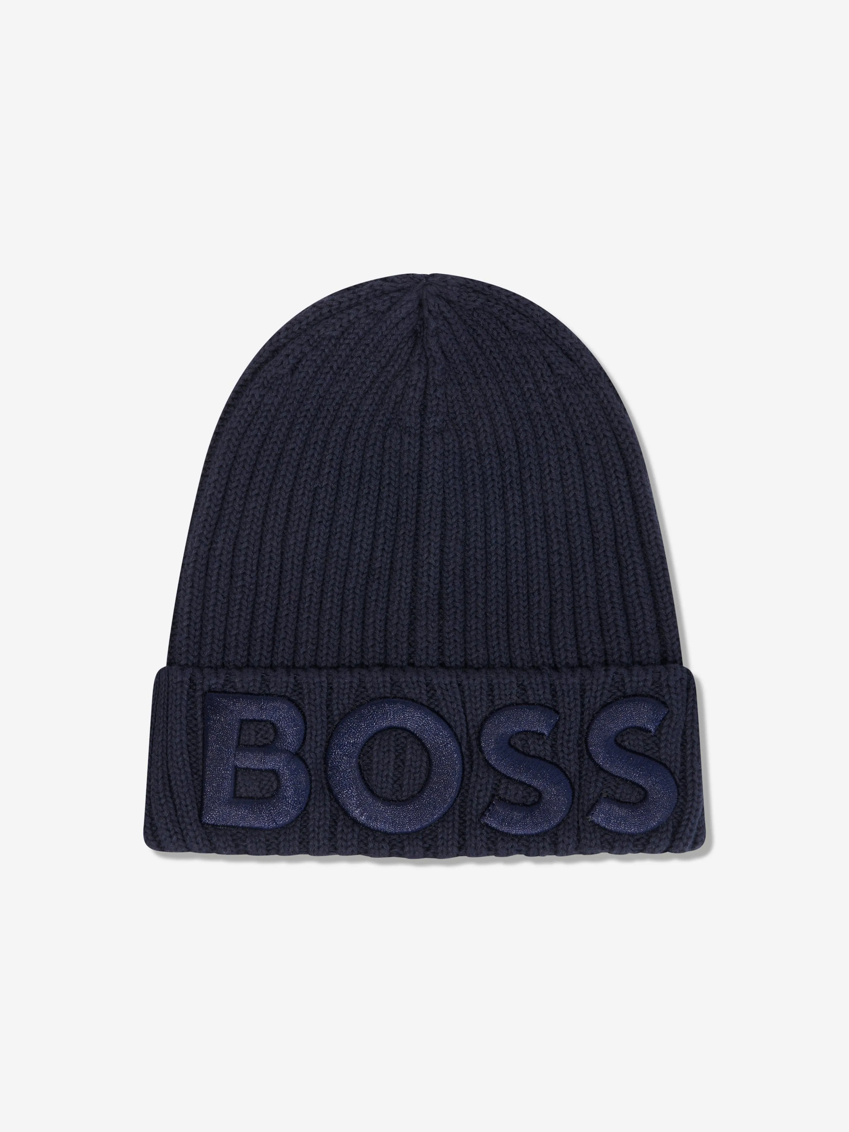 BOSS Boys Pull On Hat in Navy