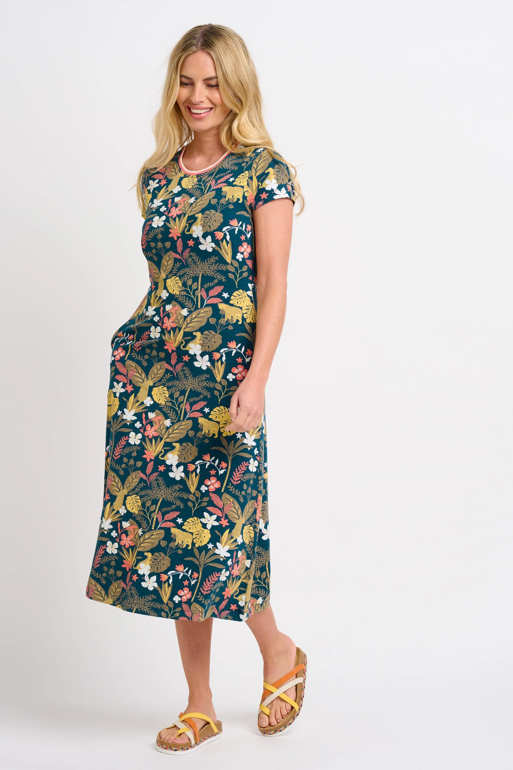 Botanical Jungle Midi Dress