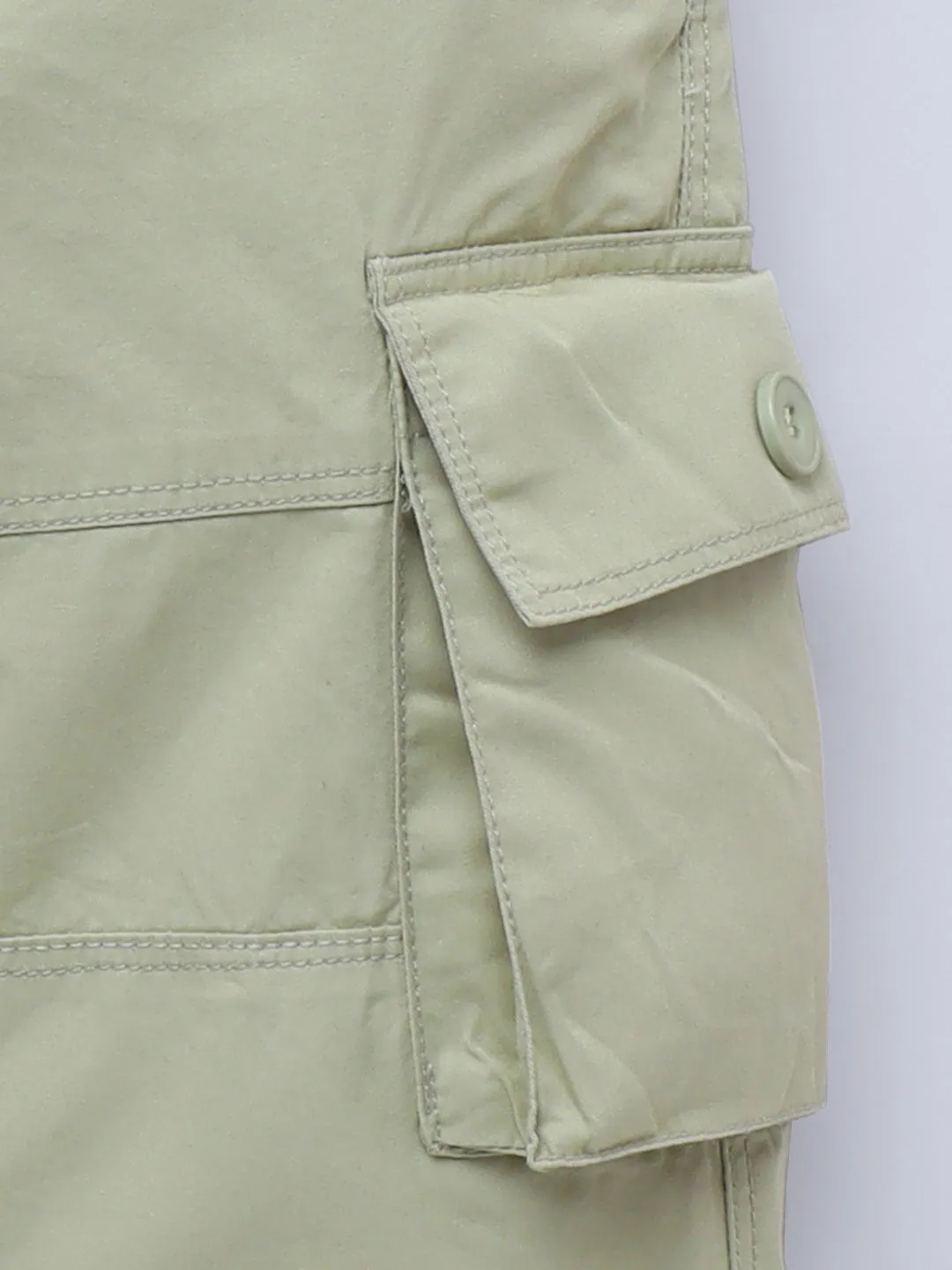 Boys Cotton Sage Green Cargo