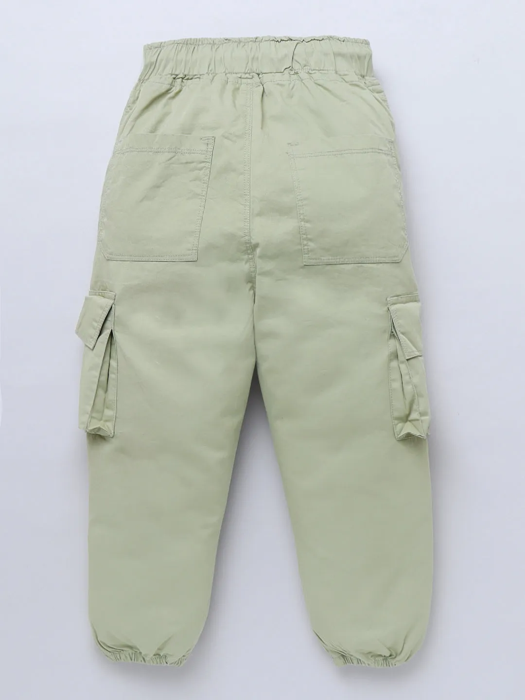 Boys Cotton Sage Green Cargo