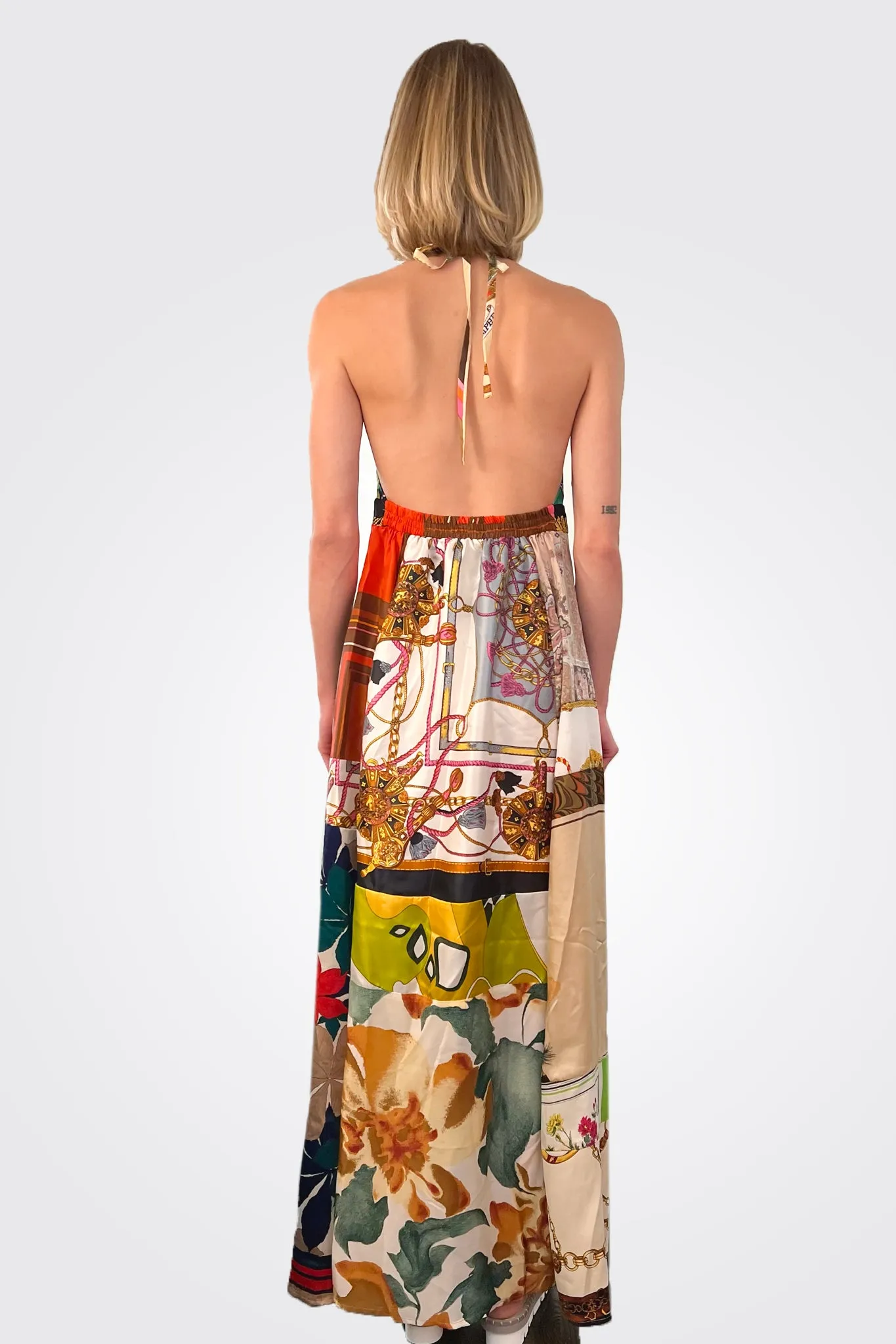 Bridgette Maxi Halter Dress - Multi