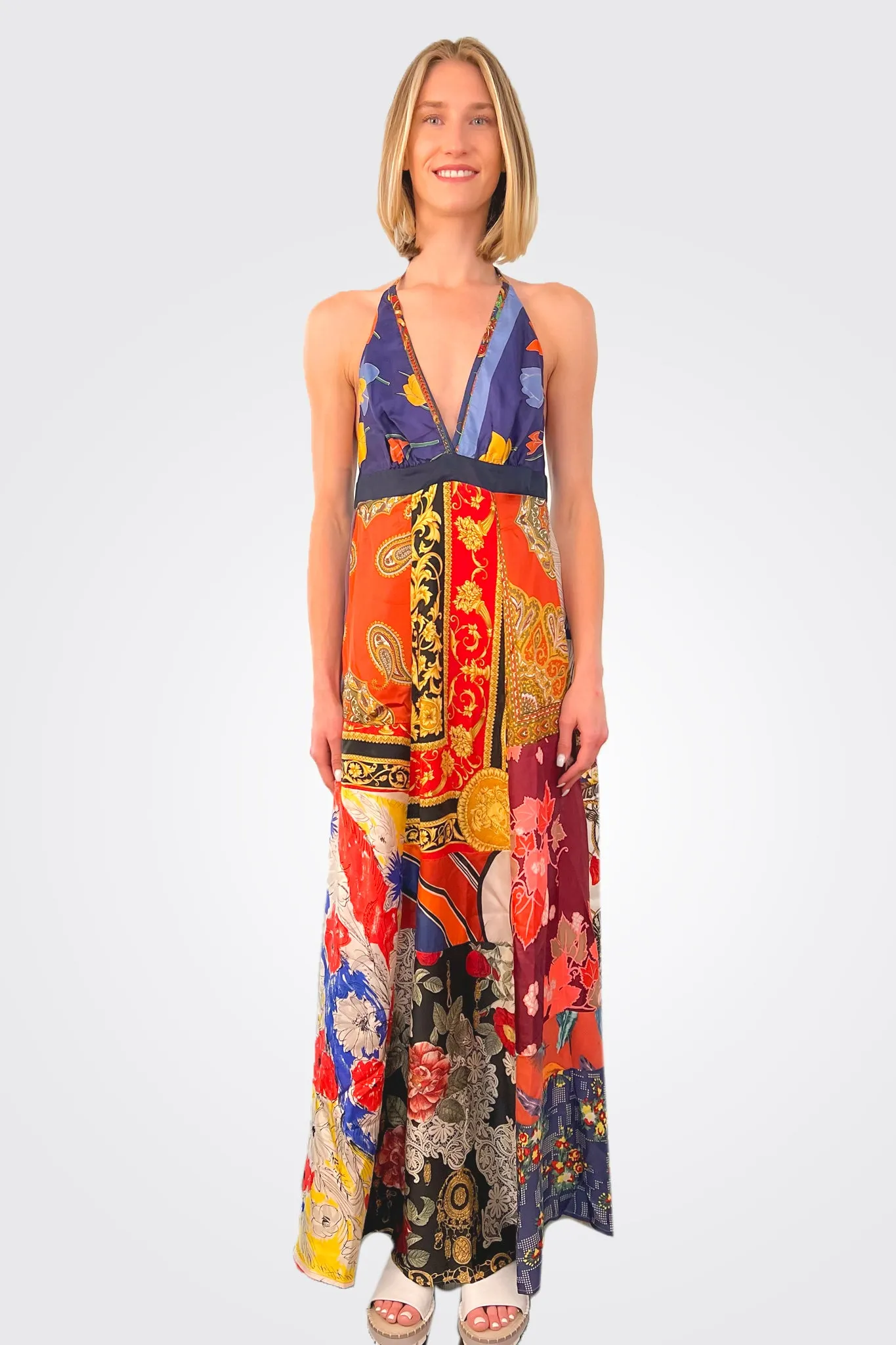 Bridgette Maxi Halter Dress - Multi