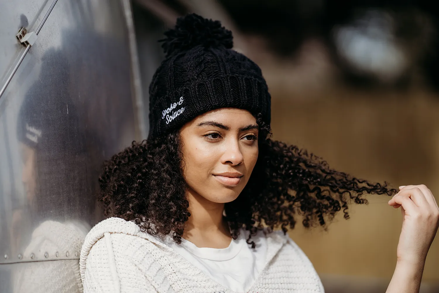 Cable Knit Melange Beanie - Spoke and Solace