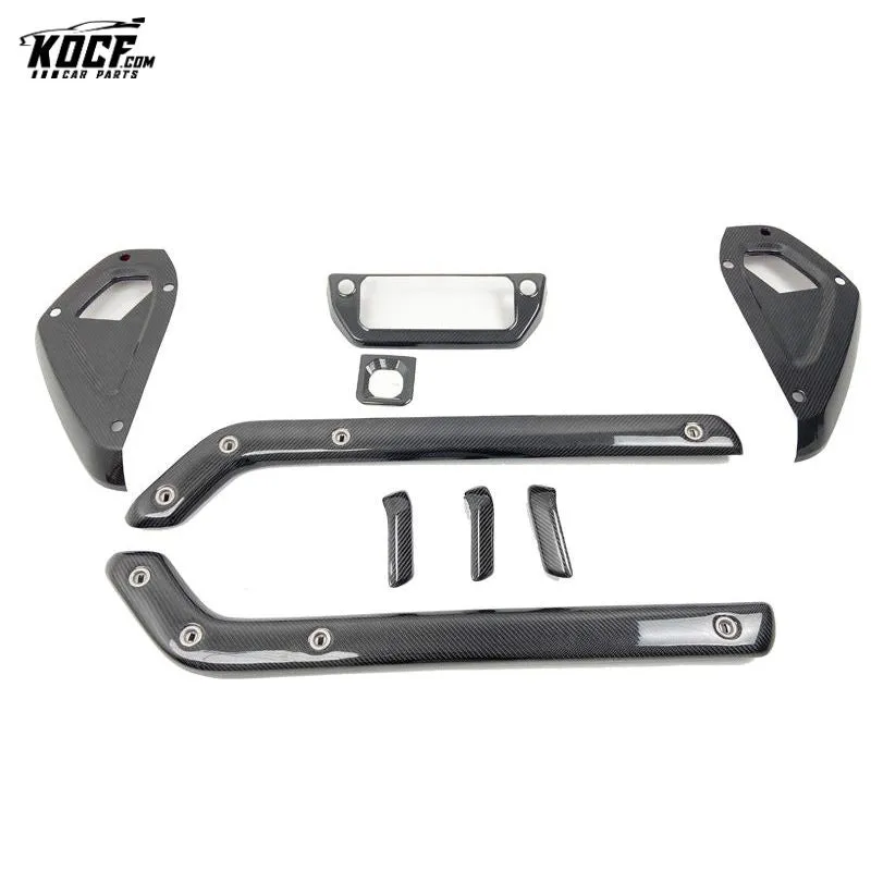 Carbon Fiber Interior Trim Kit Handle Trim For Land Rover Defender 90 110 2020-22