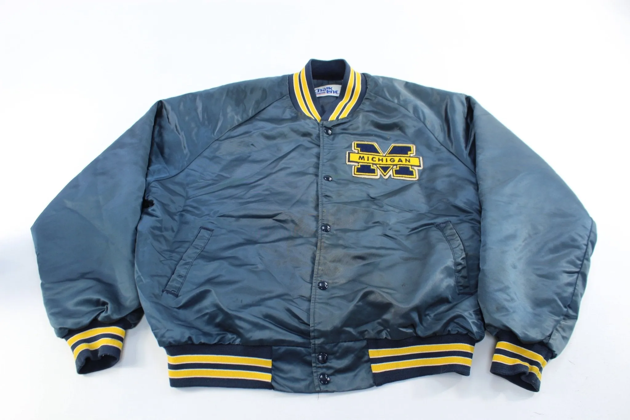 Chalk Line Embroidered Michigan University Bomber Jacket