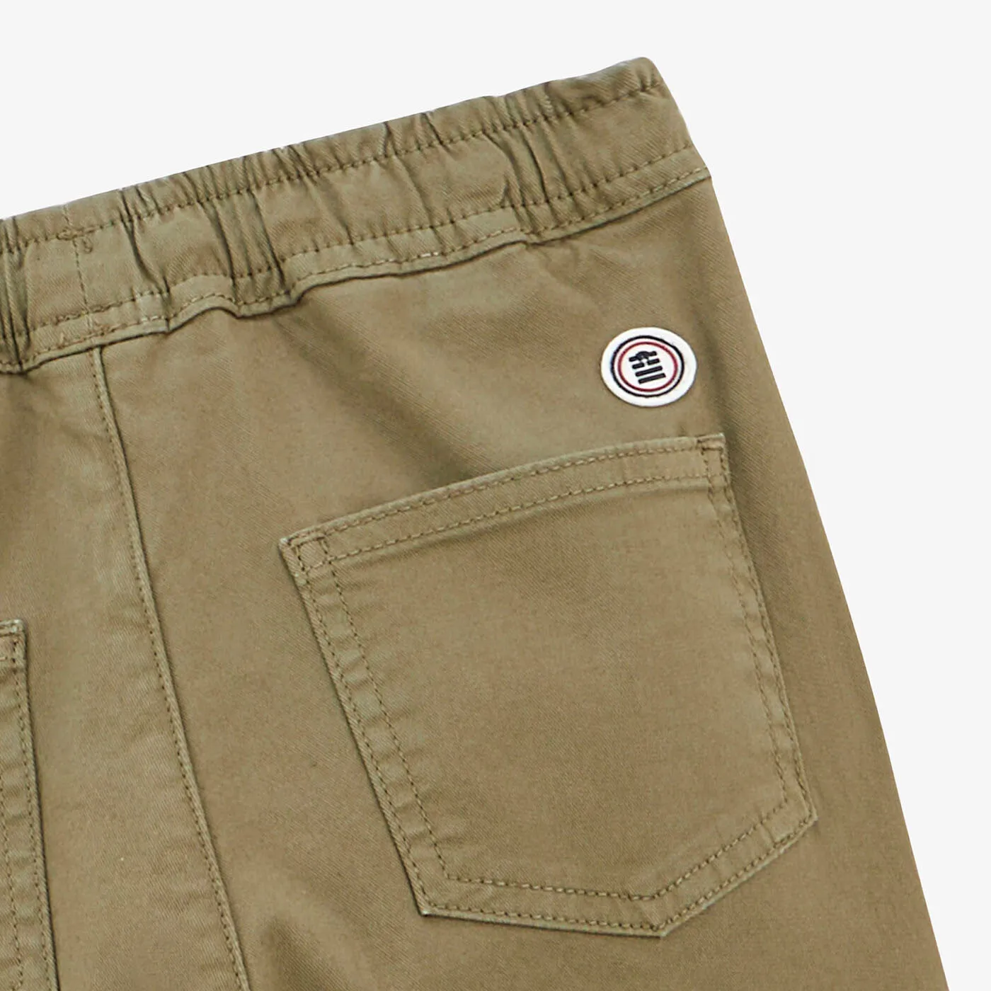 Chino 734 Junior avec taille élastiquée vert militaire