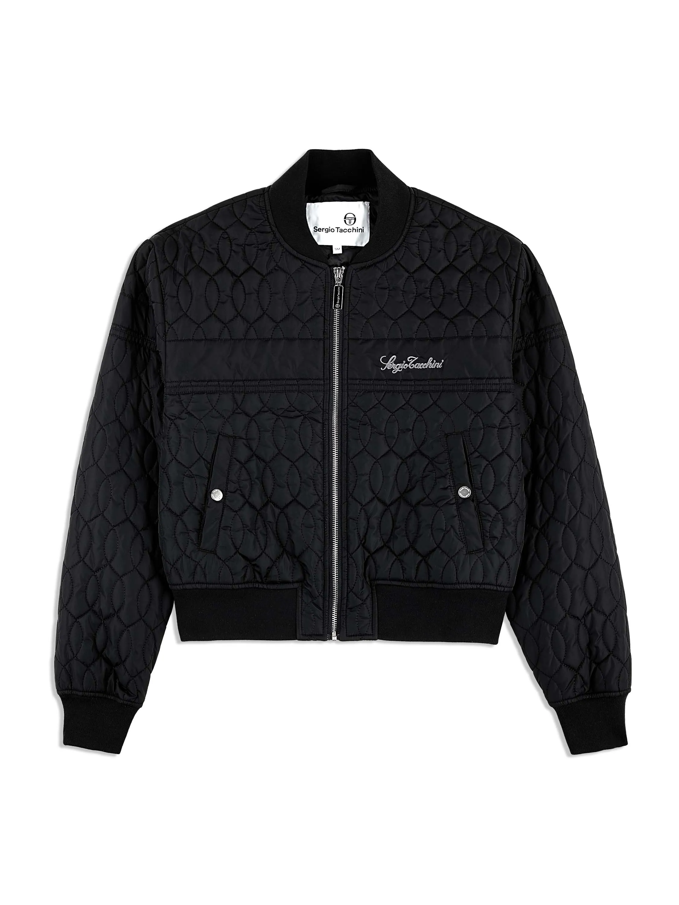 Cipolla Quilted Bomber Jacket- Black Beauty