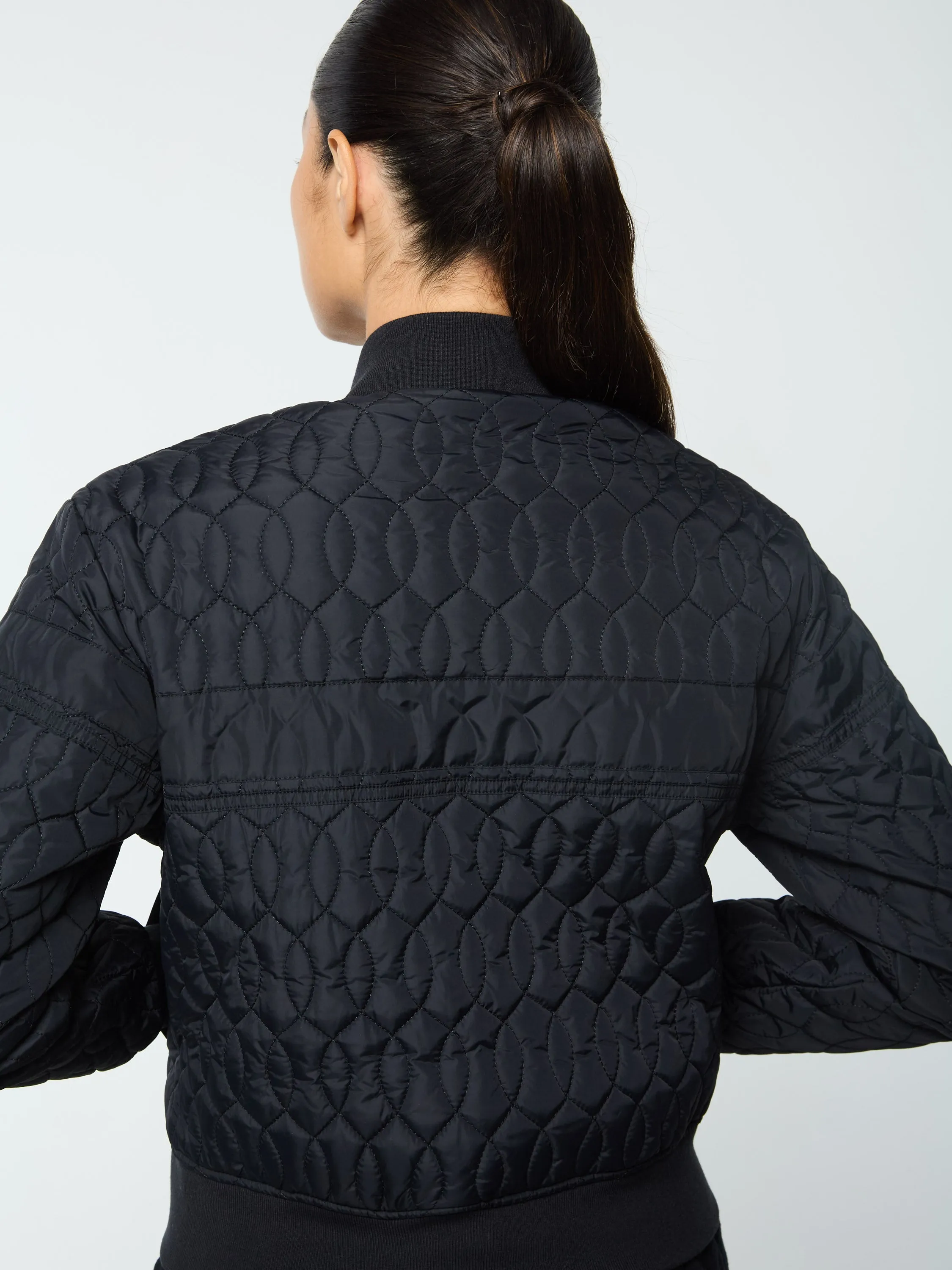 Cipolla Quilted Bomber Jacket- Black Beauty