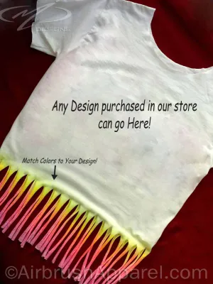 Color Fringe & Cut Upgrade For Your Airbrushed T-Shirt